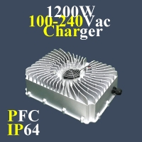 Customized 1200W Sealed Waterproof Charger with PFC 1200 Watts Aluminum Alloy Shell Smart Charger 10.95V 14.4V 14.6V 50A 45A 18.25V 21.9V 25.55V 28.8V 29.2V 35A 30A LEP LiFePO4 Battery Pack Charger
