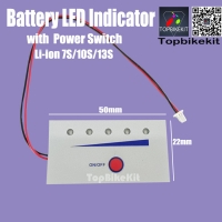 Battery power Display with power switch on / off for Li-ion 7S / 10S /13S Battery Capacity LED Indicator