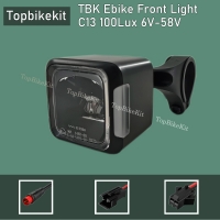 Ebike 6V-58V T13 LED 100 Lux Powerful Front Light With Julet 2Pins Waterproof Plug/SM Plug