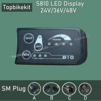 Ebike LED Display S810 LED Level Meter Panel 24V/36V/48V 6Wires SM Plug