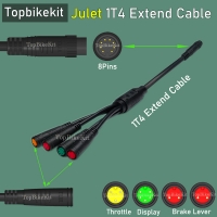 1T4 1-4 Julet Extend Cable Ebike Waterproof Cable 29.5/72.5/140cm for Meter/Brake/Throttle